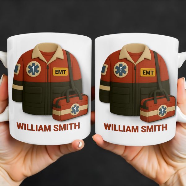 Show Your Appreciation For A Hero, EMT Uniform And Medical Bag - Personalized Custom Coffee Mug - DOC006_MG Show Your Appreciation For A Hero, EMT Uniform And Medical Bag - Personalized Custom Coffee Mug - DOC006_MG
