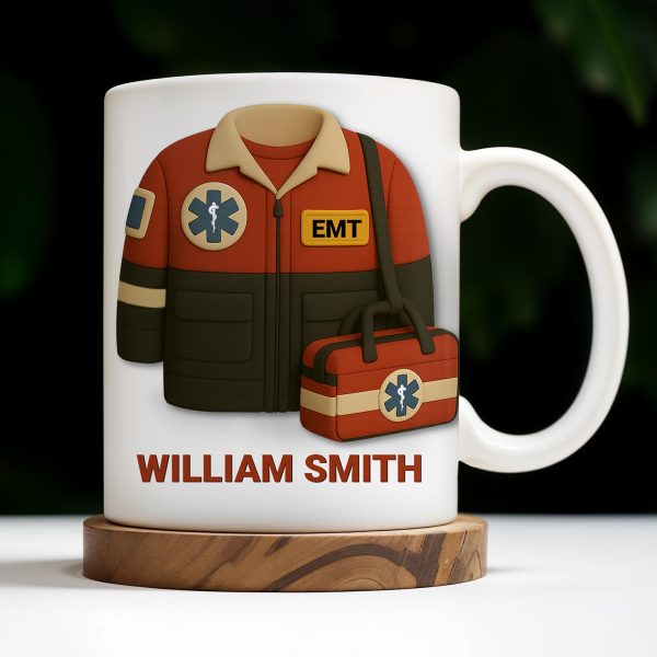 Show Your Appreciation For A Hero, EMT Uniform And Medical Bag - Personalized Custom Coffee Mug - DOC006_MG Show Your Appreciation For A Hero, EMT Uniform And Medical Bag - Personalized Custom Coffee Mug - DOC006_MG