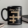 Siblings Forever Always Connected Crossword Puzzle Art Personalized Mug Siblings Forever Always Connected Crossword Puzzle Art Personalized Mug