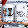 Side By Side Or Miles Apart, Besties Are Always Connected By Heart, Butterflies and Flowers - Personalized Custom Coffee Mug - BST168_MG Side By Side Or Miles Apart, Besties Are Always Connected By Heart, Butterflies and Flowers - Personalized Custom Coffee Mug - BST168_MG