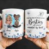 Side By Side Or Miles Apart, Besties Are Always Connected By Heart, Butterflies and Flowers - Personalized Custom Coffee Mug - BST168_MG Side By Side Or Miles Apart, Besties Are Always Connected By Heart, Butterflies and Flowers - Personalized Custom Coffee Mug - BST168_MG