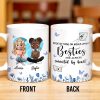 Side By Side Or Miles Apart, Besties Are Always Connected By Heart, Butterflies and Flowers - Personalized Custom Coffee Mug - BST168_MG Side By Side Or Miles Apart, Besties Are Always Connected By Heart, Butterflies and Flowers - Personalized Custom Coffee Mug - BST168_MG