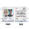 Side By Side Or Miles Apart, Besties Are Always Connected By Heart, Butterflies and Flowers - Personalized Custom Coffee Mug - BST168_MG Side By Side Or Miles Apart, Besties Are Always Connected By Heart, Butterflies and Flowers - Personalized Custom Coffee Mug - BST168_MG
