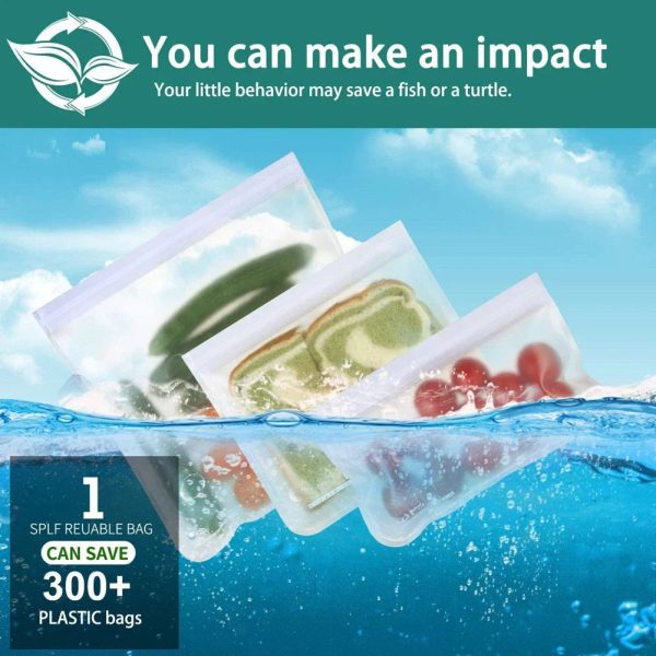 Silicone Food Storage Containers Stand-Up Zip-Shut Bags