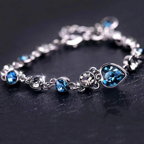 Silver Lucky Heart Crystal Bracelet Silver Lucky Heart Crystal Bracelet