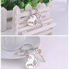 Silver Plated Couple Heart Keychain Set Silver Plated Couple Heart Keychain Set