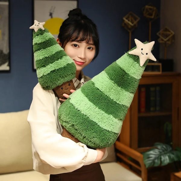 Simulated Cartoon Two-tone Christmas Tree Plush Toy - Cute Xmas Decor