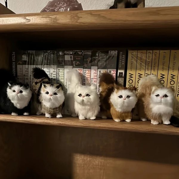 Simulation Cat Plush Toy - Soft, Realistic Stuffed Kitten for Kids & Gifts