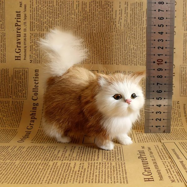 Simulation Cat Plush Toy - Soft, Realistic Stuffed Kitten for Kids & Gifts