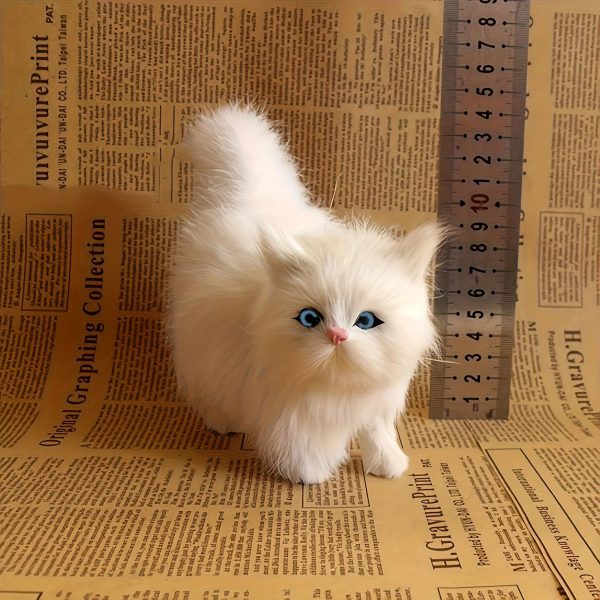 Simulation Cat Plush Toy - Soft, Realistic Stuffed Kitten for Kids & Gifts