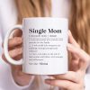 Single Mom Dictionary Definition Coffee Mug Inspirational Gift for Single Mom Single Mom Dictionary Definition Coffee Mug Inspirational Gift for Single Mom