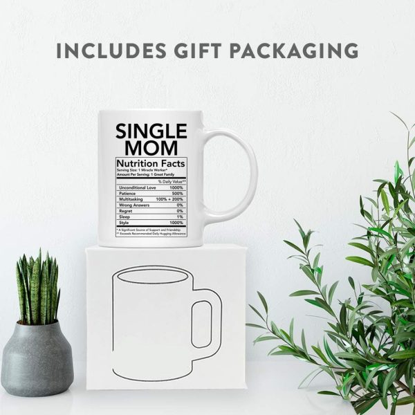 Single Mom Nutritional Facts Coffee Mug Funny Gift for Single Mom Single Mom Nutritional Facts Coffee Mug Funny Gift for Single Mom