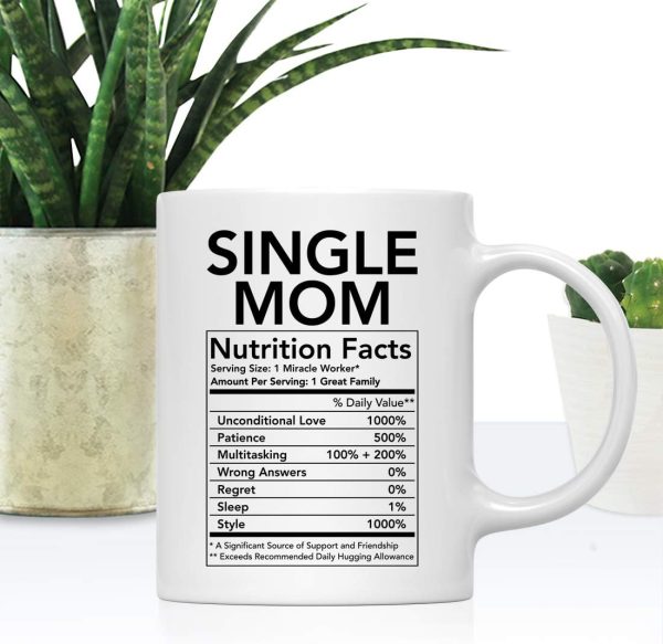 Single Mom Nutritional Facts Coffee Mug Funny Gift for Single Mom Single Mom Nutritional Facts Coffee Mug Funny Gift for Single Mom
