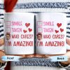 Single Taken Who Cares I'm Amazing With Checkboxes And Hearts - Personalized Custom Coffee Mug - DTG020_MG Single Taken Who Cares I'm Amazing With Checkboxes And Hearts - Personalized Custom Coffee Mug - DTG020_MG