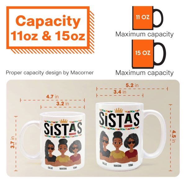 Sistas - New Version - Personalized Mug Sistas - New Version - Personalized Mug