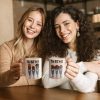 Sistas - Personalized Mug - Birthday Gift For Bestie, Best Friend, BFF, Sista, Colleague - Denim Chibi Girl