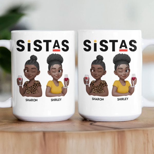 Sistas - Soul Sisters - 3D New Version - Personalized Mug Sistas - Soul Sisters - 3D New Version - Personalized Mug