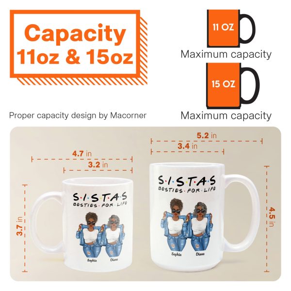 Sistas For Life - Personalized Mug Sistas For Life - Personalized Mug