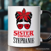 Sister Things Messy Bun Retro Personalized Mug, Red Bandana Glasses Family Matching Gift with Custom Name Sister Things Messy Bun Retro Personalized Mug, Red Bandana Glasses Family Matching Gift with Custom Name