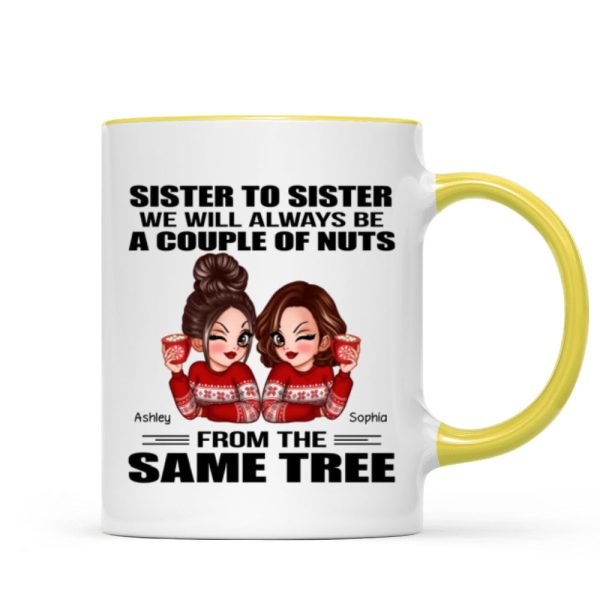Sister To Sister Personalized Mug, Christmas Gift Sister To Sister Personalized Mug, Christmas Gift