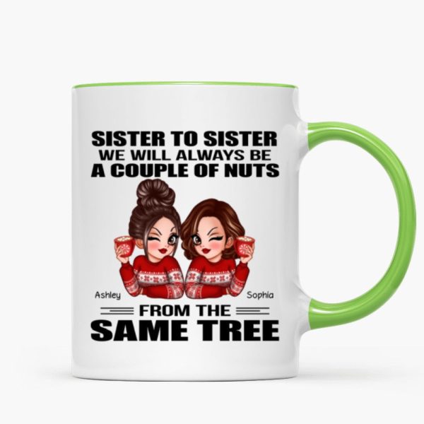 Sister To Sister Personalized Mug, Christmas Gift Sister To Sister Personalized Mug, Christmas Gift