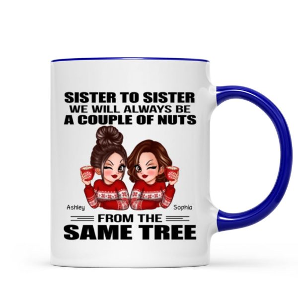 Sister To Sister Personalized Mug, Christmas Gift Sister To Sister Personalized Mug, Christmas Gift