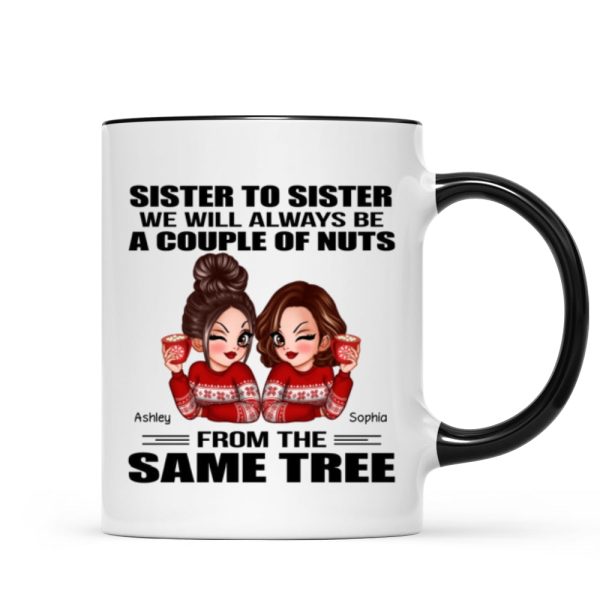 Sister To Sister Personalized Mug, Christmas Gift Sister To Sister Personalized Mug, Christmas Gift