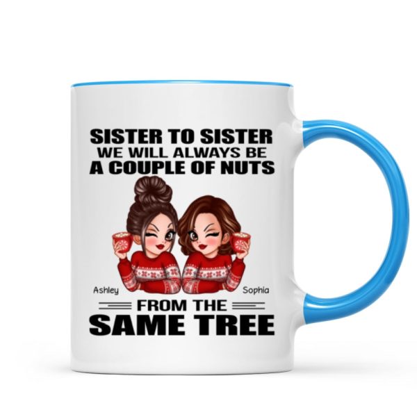 Sister To Sister Personalized Mug, Christmas Gift Sister To Sister Personalized Mug, Christmas Gift