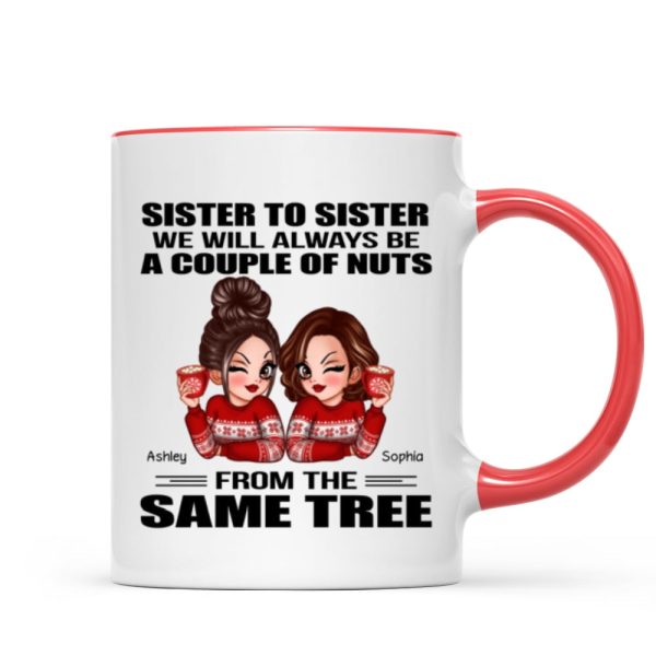 Sister To Sister Personalized Mug, Christmas Gift Sister To Sister Personalized Mug, Christmas Gift