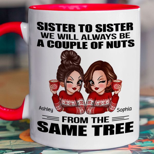 Sister To Sister Personalized Mug, Christmas Gift Sister To Sister Personalized Mug, Christmas Gift