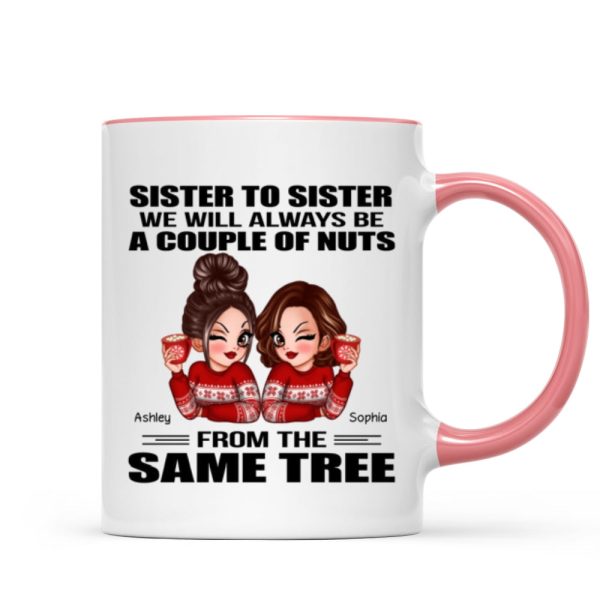 Sister To Sister Personalized Mug, Christmas Gift Sister To Sister Personalized Mug, Christmas Gift