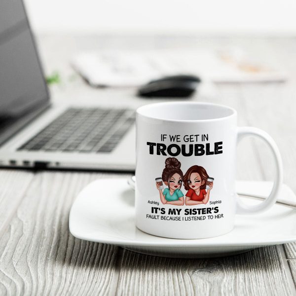 Sister To Sister Personalized Mug, Christmas Gift Sister To Sister Personalized Mug, Christmas Gift