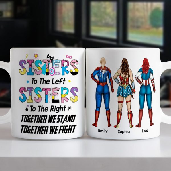 Sister To The Left, Gift For Sisters, Personalized Mug, Sister Together Coffee Mug 01HTTI240623TM Sister To The Left, Gift For Sisters, Personalized Mug, Sister Together Coffee Mug 01HTTI240623TM