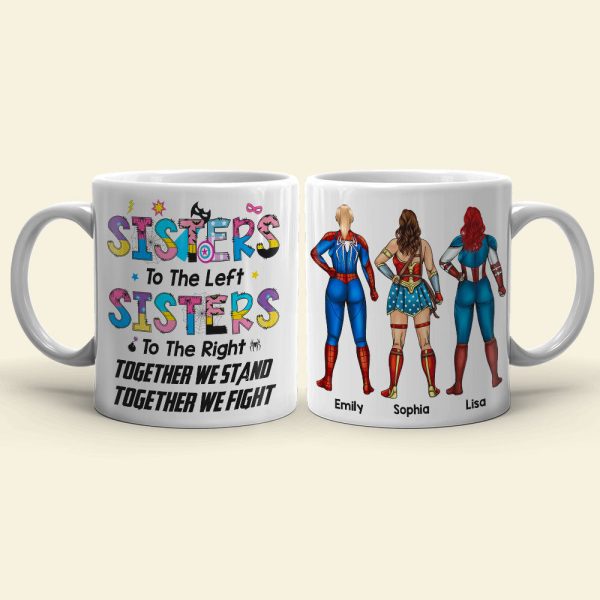 Sister To The Left, Gift For Sisters, Personalized Mug, Sister Together Coffee Mug 01HTTI240623TM Sister To The Left, Gift For Sisters, Personalized Mug, Sister Together Coffee Mug 01HTTI240623TM