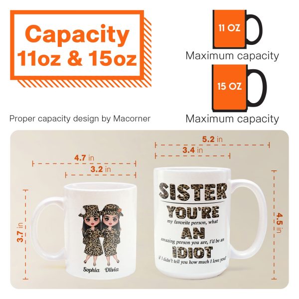 Sister, You're An Idiot - Personalized Mug - Birthday Gift For Sisters Sister, You're An Idiot - Personalized Mug - Birthday Gift For Sisters