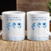 Sisterhood Mug with Names and Flowers Personalized Floral Gift for Sister or Best Friend