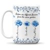 Sisters Are Different Flowers Toile De Jouy Style - Personalized Custom Coffee Mug