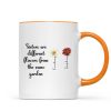 Sisters Are Diffrent Flowers From The Same Garden Personalized Mug, Long Distance Togetherness Birthday Christmas Gift For Sisters, Siblings