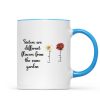 Sisters Are Diffrent Flowers From The Same Garden Personalized Mug, Long Distance Togetherness Birthday Christmas Gift For Sisters, Siblings