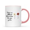 Sisters Are Diffrent Flowers From The Same Garden Personalized Mug, Long Distance Togetherness Birthday Christmas Gift For Sisters, Siblings