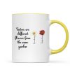 Sisters Are Diffrent Flowers From The Same Garden Personalized Mug, Long Distance Togetherness Birthday Christmas Gift For Sisters, Siblings
