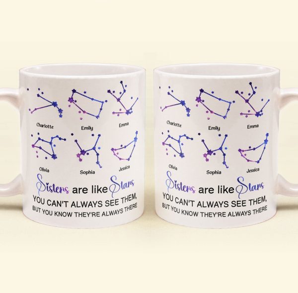 Sisters Are Like Stars - Personalized Mug Sisters Are Like Stars - Personalized Mug