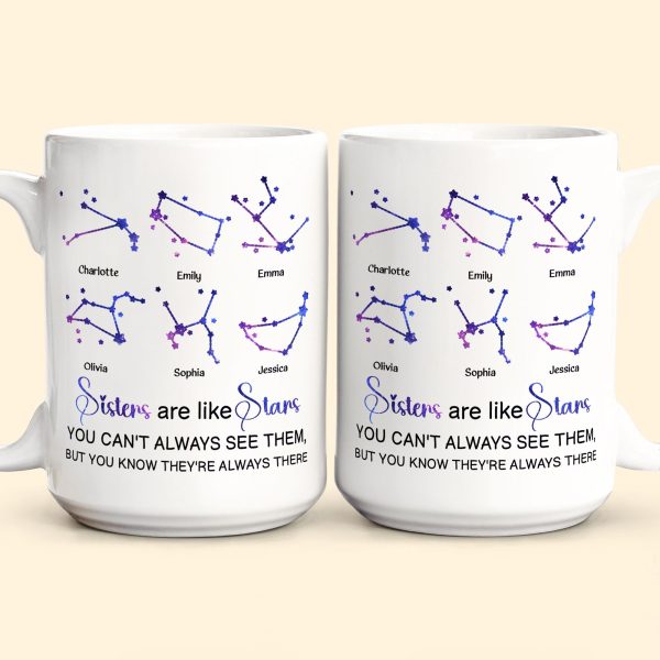 Sisters Are Like Stars - Personalized Mug Sisters Are Like Stars - Personalized Mug