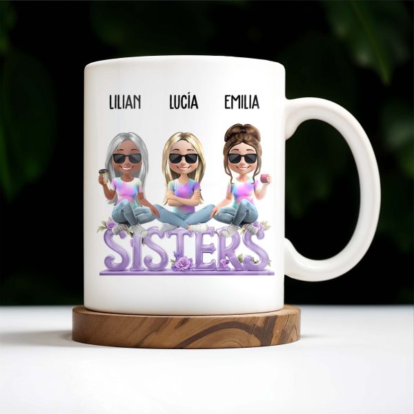 Sisters, Avatars And Flowers - Personalized Custom Coffee Mug - BST160_MG Sisters, Avatars And Flowers - Personalized Custom Coffee Mug - BST160_MG