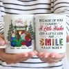 Sisters Because Of You I Laugh A Little Harder Cry - Christmas Gift For Sisters - Personalized Custom Mug Sisters Because Of You I Laugh A Little Harder Cry - Christmas Gift For Sisters - Personalized Custom Mug