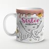 Sisters By Heart - Bestie Personalized Custom 3D Inflated Effect Printed Mug - Gift For Best Friends, BFF, Sisters, Coworkers