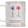Sisters By Marriage Friends By Choice With Floral Design - Personalized Custom Coffee Mug - BST182_MG
