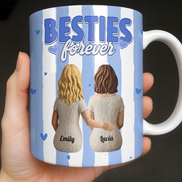 Sisters Forever Hearts And Love Design - Personalized Custom Coffee Mug - BST533_MG Sisters Forever Hearts And Love Design - Personalized Custom Coffee Mug - BST533_MG