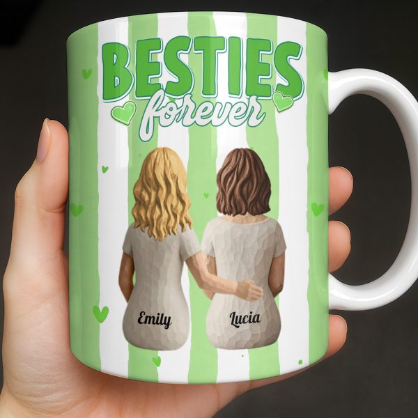 Sisters Forever Hearts And Love Design - Personalized Custom Coffee Mug - BST533_MG Sisters Forever Hearts And Love Design - Personalized Custom Coffee Mug - BST533_MG
