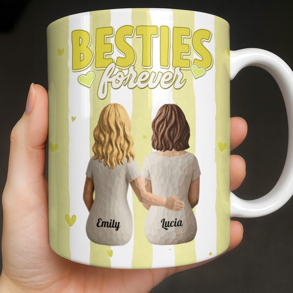 Sisters Forever Hearts And Love Design - Personalized Custom Coffee Mug - BST533_MG Sisters Forever Hearts And Love Design - Personalized Custom Coffee Mug - BST533_MG